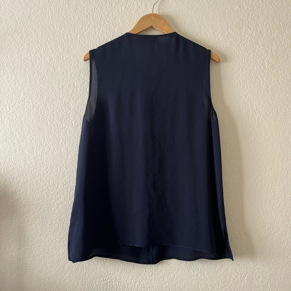 St John Silk Georgette Shell Double Ruffle Top - Picture 5 of 5